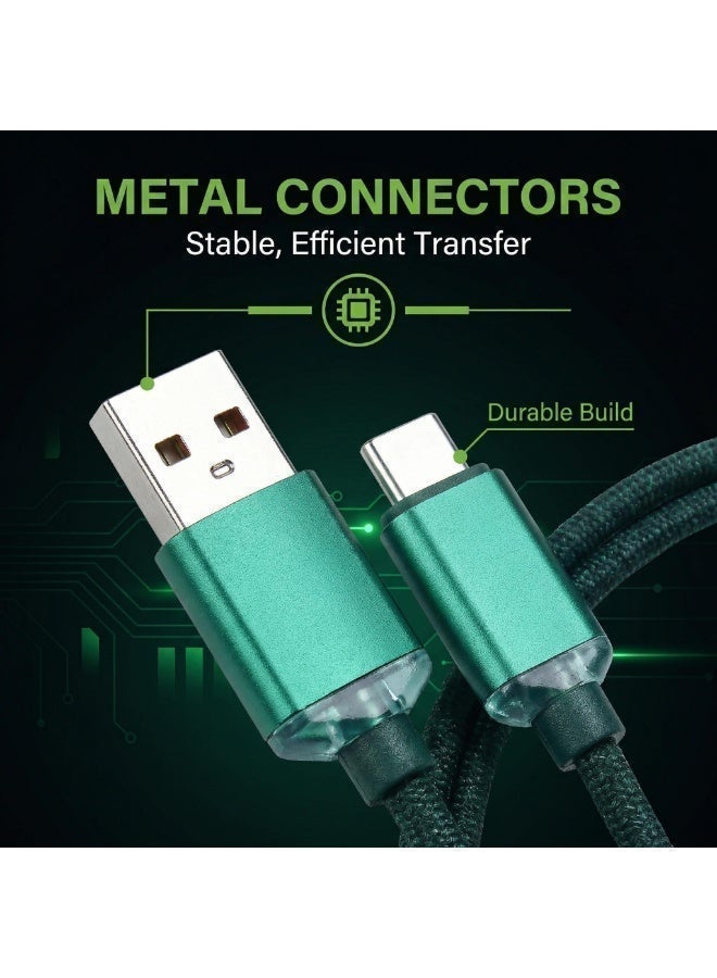 MEDOOSI 3.1A Fast Charging Cable 1M - Nylon Braided USB Cable, Durable & Fast Sync Data Cord for Android Smartphones, Tablets, Power Banks - Image 5